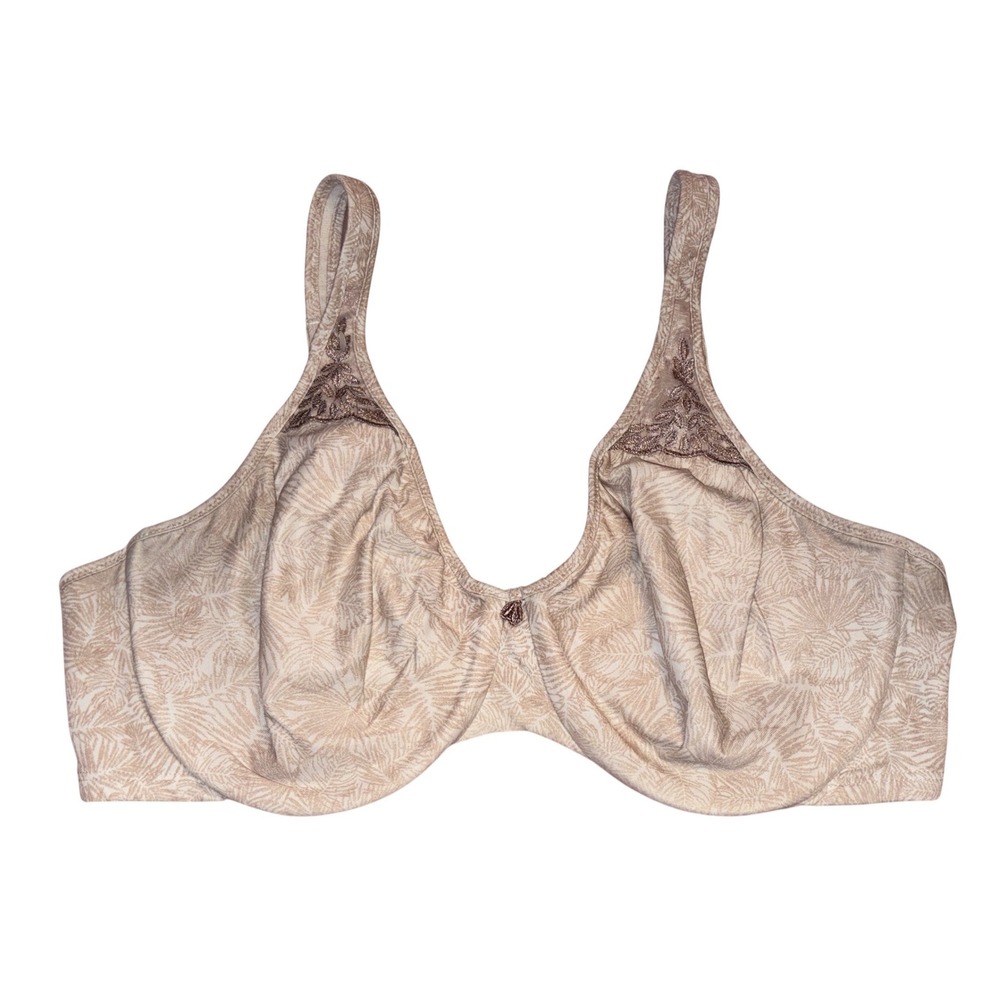 Bali Womens Beige Full Figure Underwire Bra Floral 38D